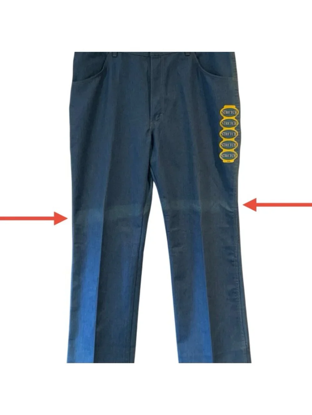 Wrangler Mens Stretch Blue Jeans Classic 40x29 Cotton Blend Made In USA